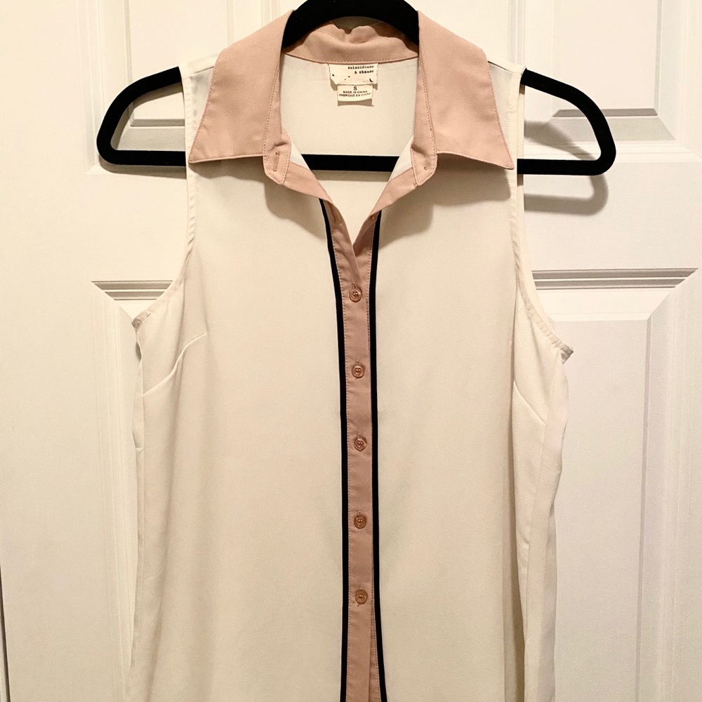 Silence and Noise Pink Collar Button Down Blouse